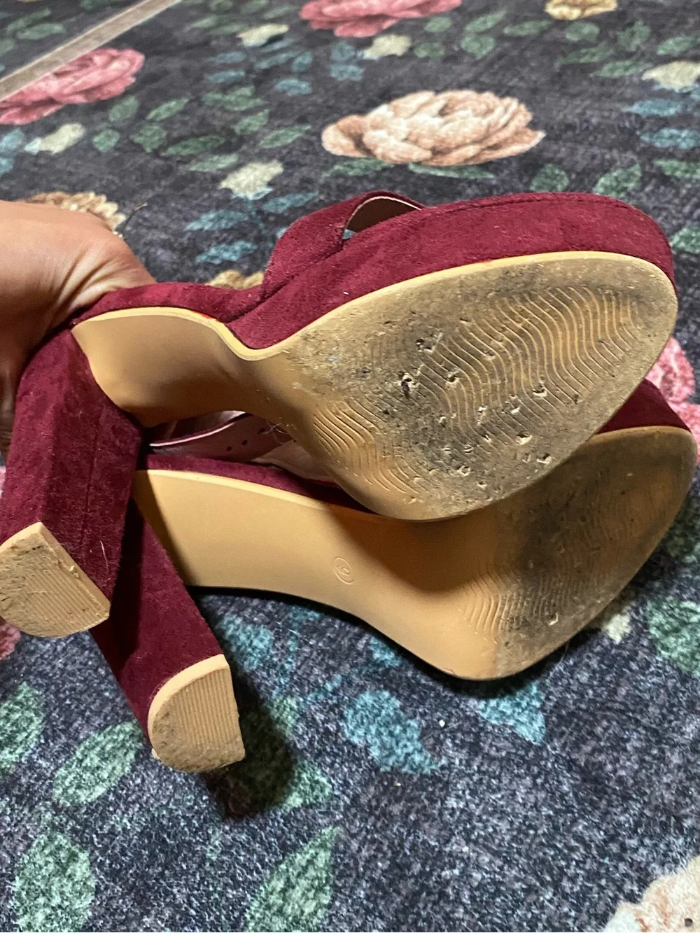Allegra K Women's Platform High Heel Ankle Strap Chunky Heels Sandals size 9